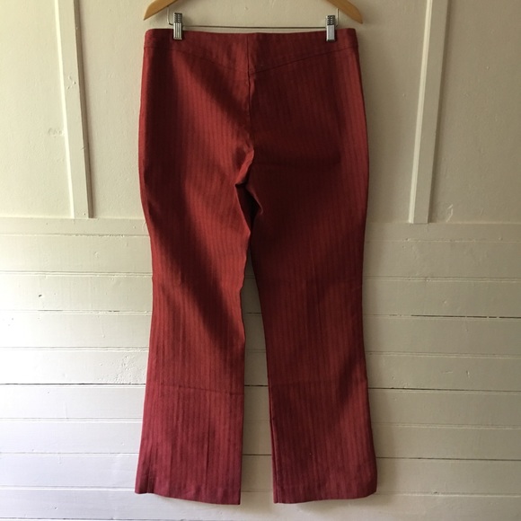 Liquid/Barneys Red Herringbone Stretch Trousers 12 - Picture 5 of 8